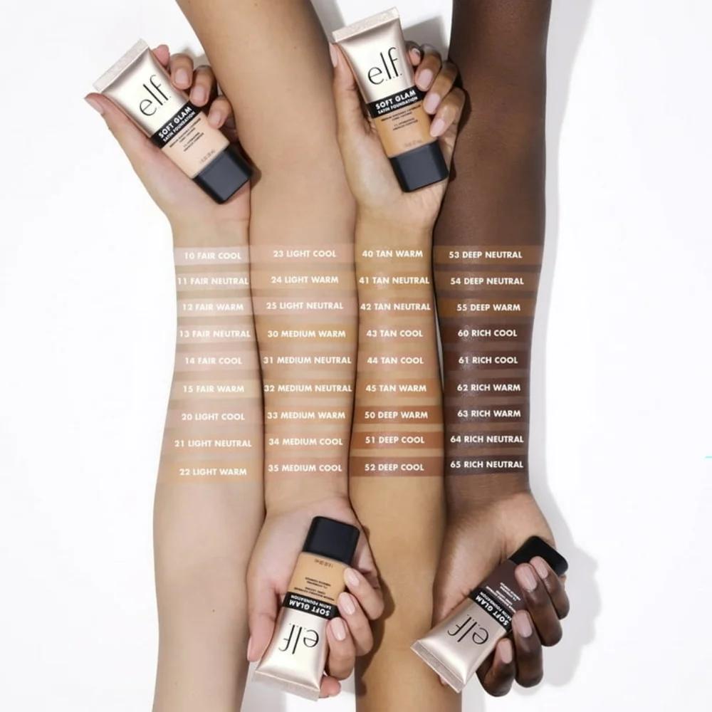 NWT e.l.f. Soft Glam Satin Foundation 60 Rich Cool Medium Buildable Coverage New